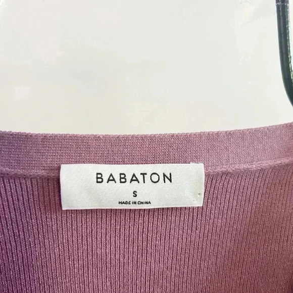 Aritzia Babaton lavender tie front sweater small - Picture 2 of 4